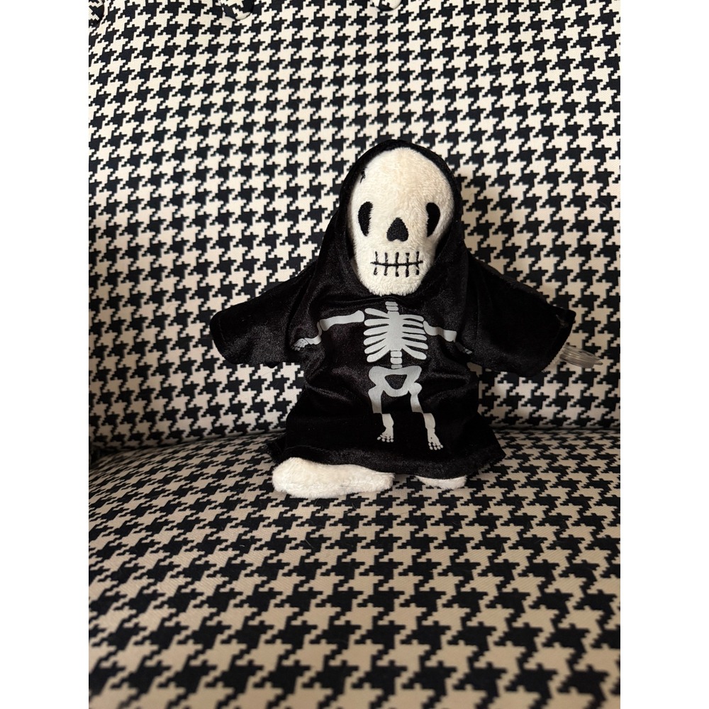 Ty CREEPERS Skeleton Beanie Baby Plush Halloween Grim Reaper 2000 2001